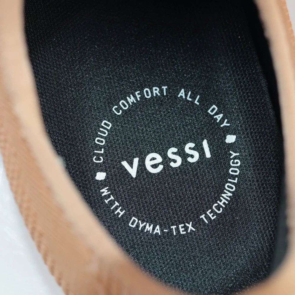 Vessi Womens Weekend Sneakers Size 9 Waterproof Oak Brown Lace-Up Comfort Shoes